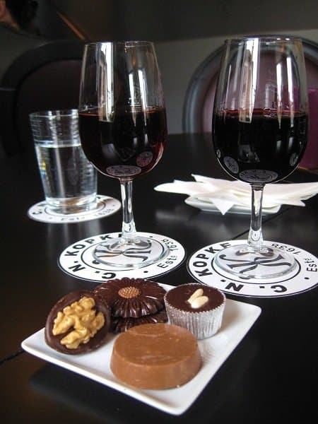 Port wine and chocolate