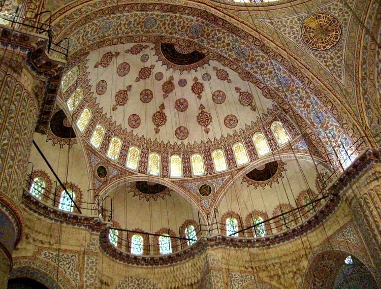 blue mosque ceiling