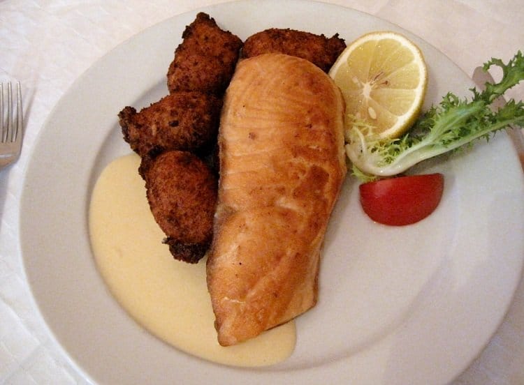 salmon wiuth croquettes cafe kor