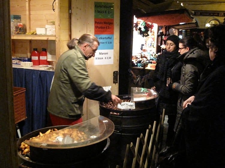 chestnuts roasting vienna christmas market