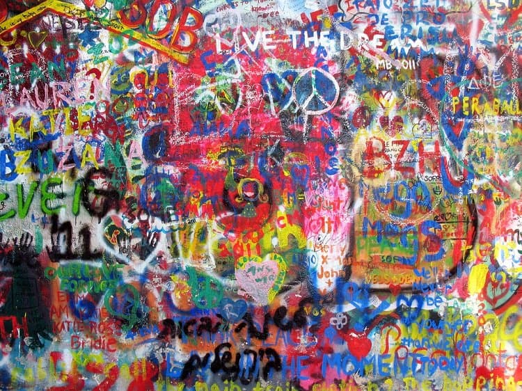 John Lennon Wall Prague graffiti