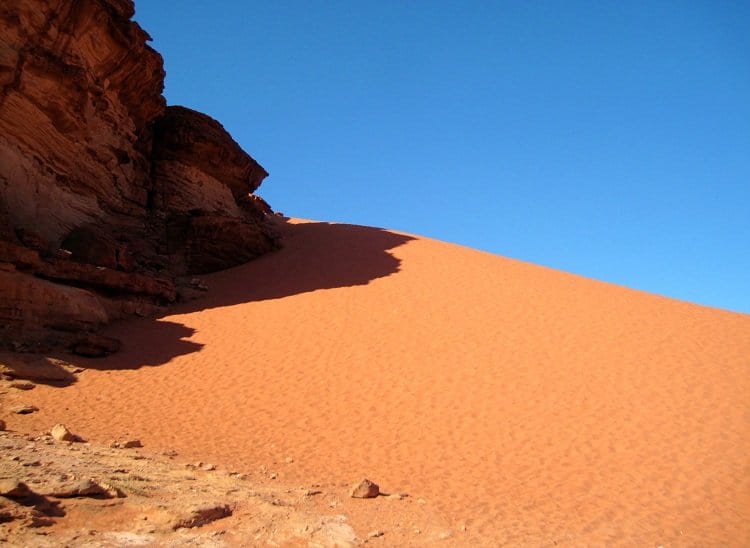 sand dune wadi rum jordan