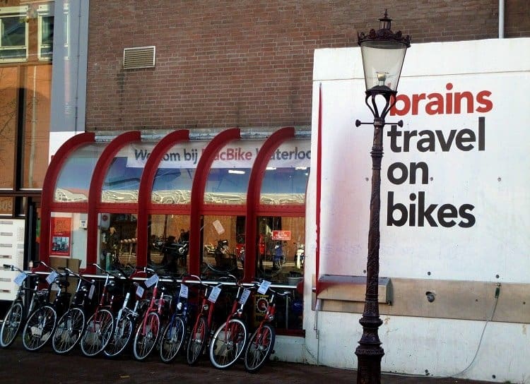 brains travel on bikes
