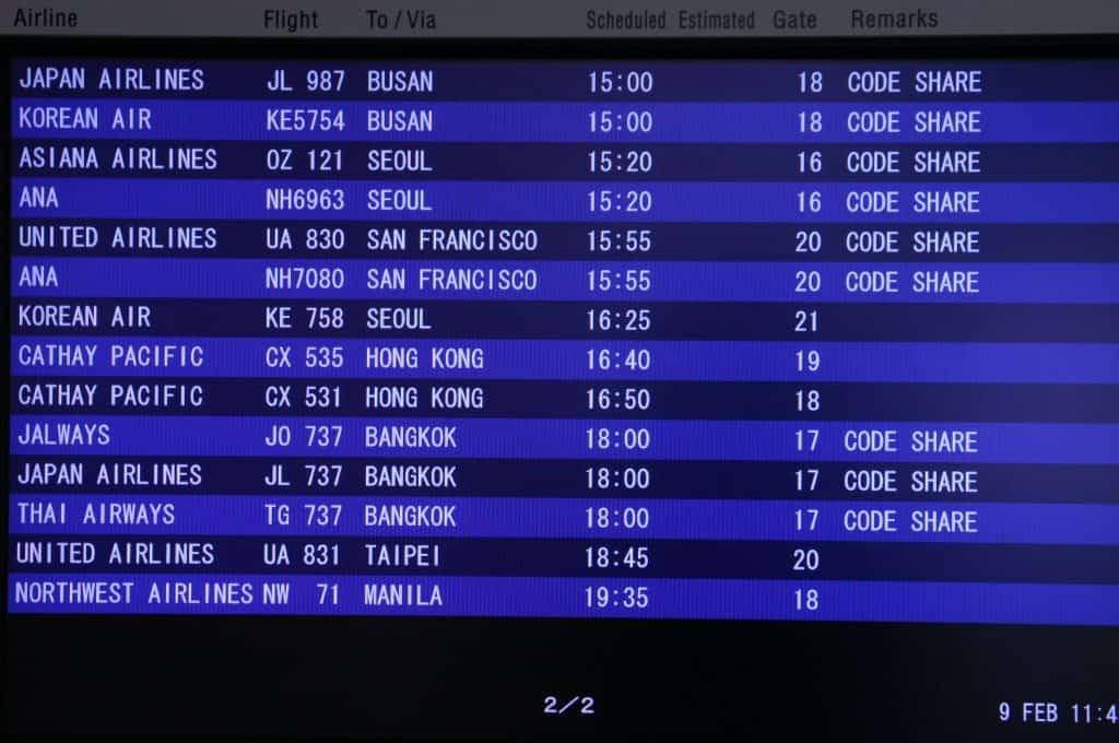 airport information screen