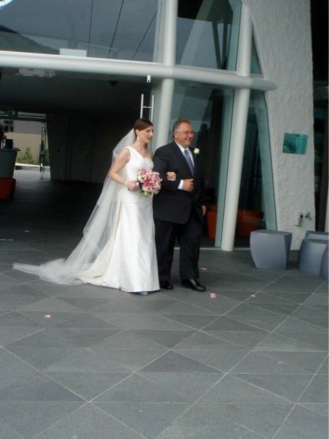 Andrea and Dad wedding