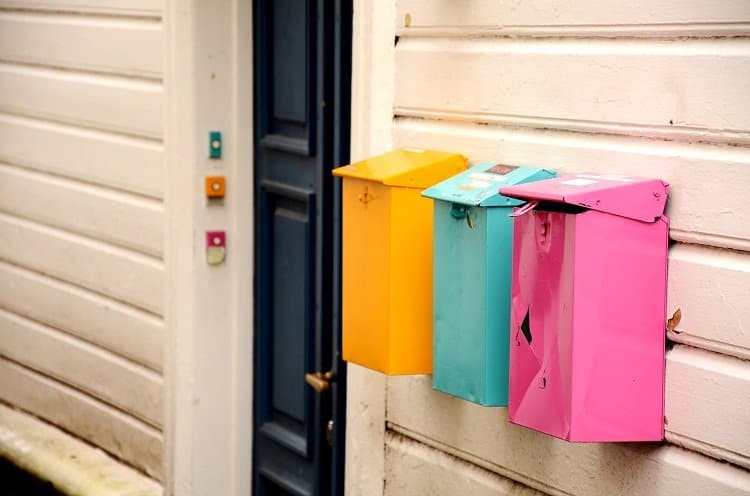 colourful mailboxes