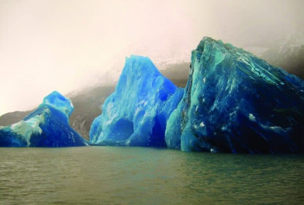 blue ice in Patagonia
