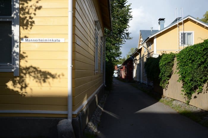 wooden houses naantali Old Town