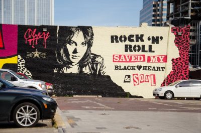 austn rock n roll mural