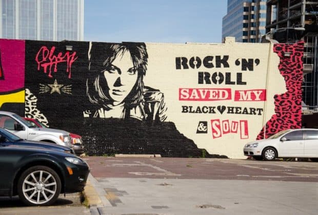 austn rock n roll mural