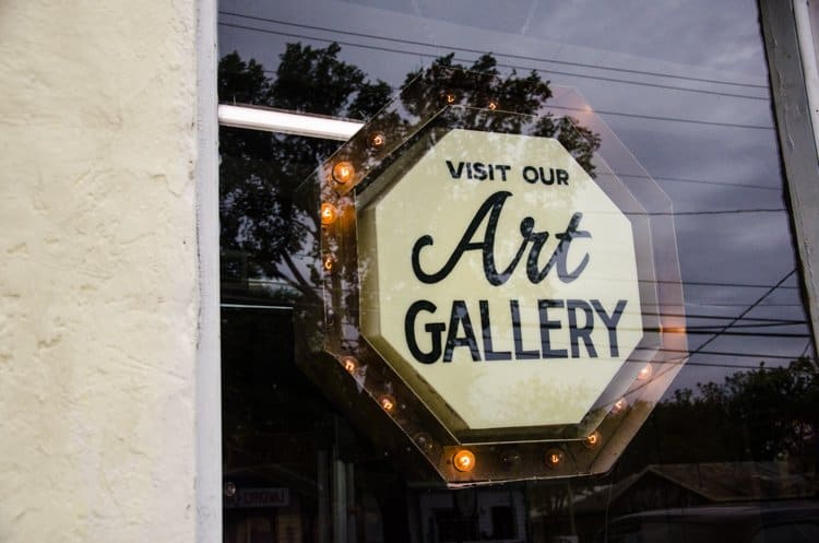 austin art gallery sign