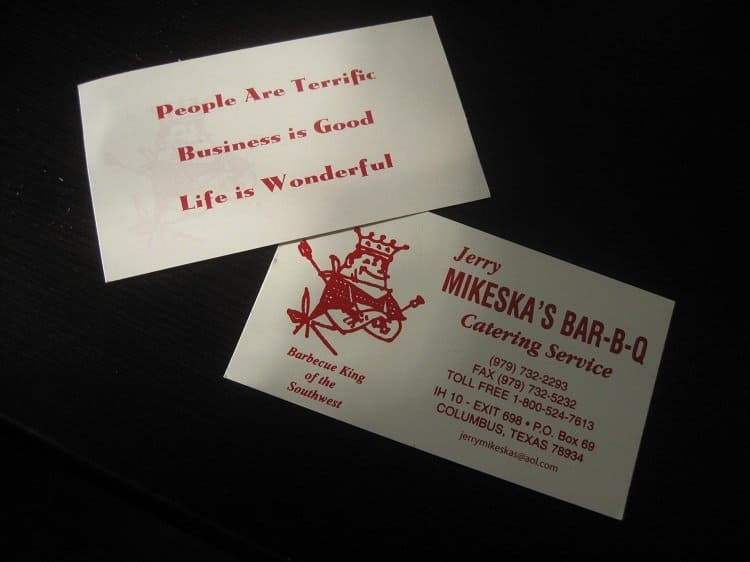 jerry mikeska business cards