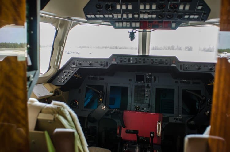 private jet cockpit