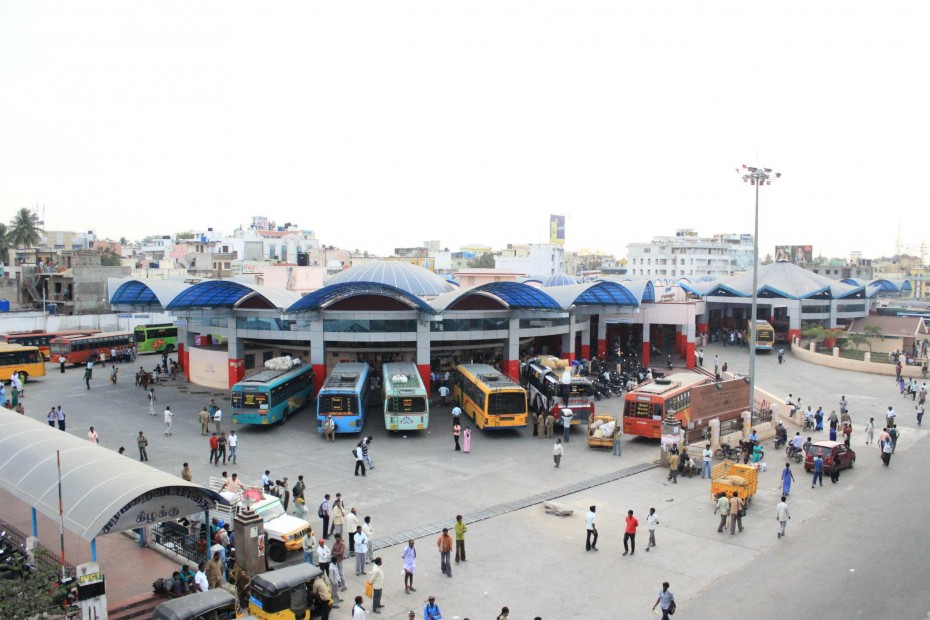 Bus station of the town of Hosur *