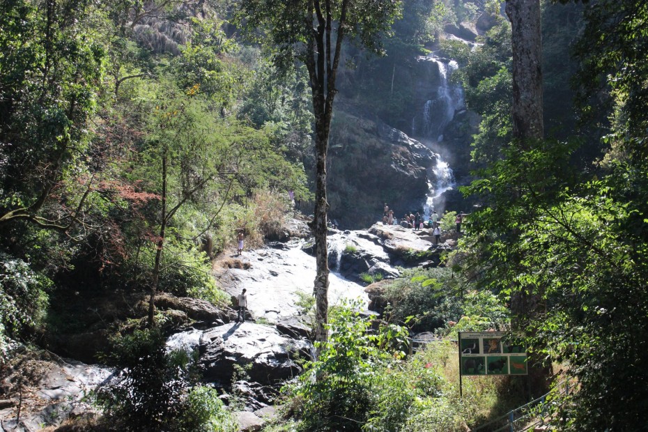 View of the Iruppu falls from the ground *