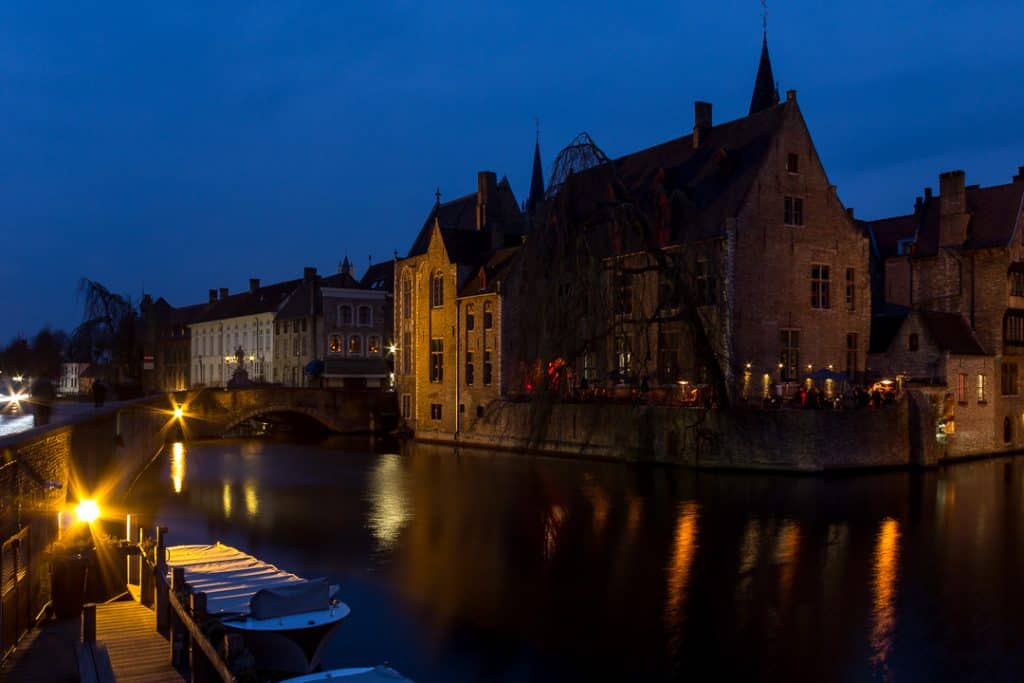 The Rozenhoedkaai, a living picture postcard in Bruges
